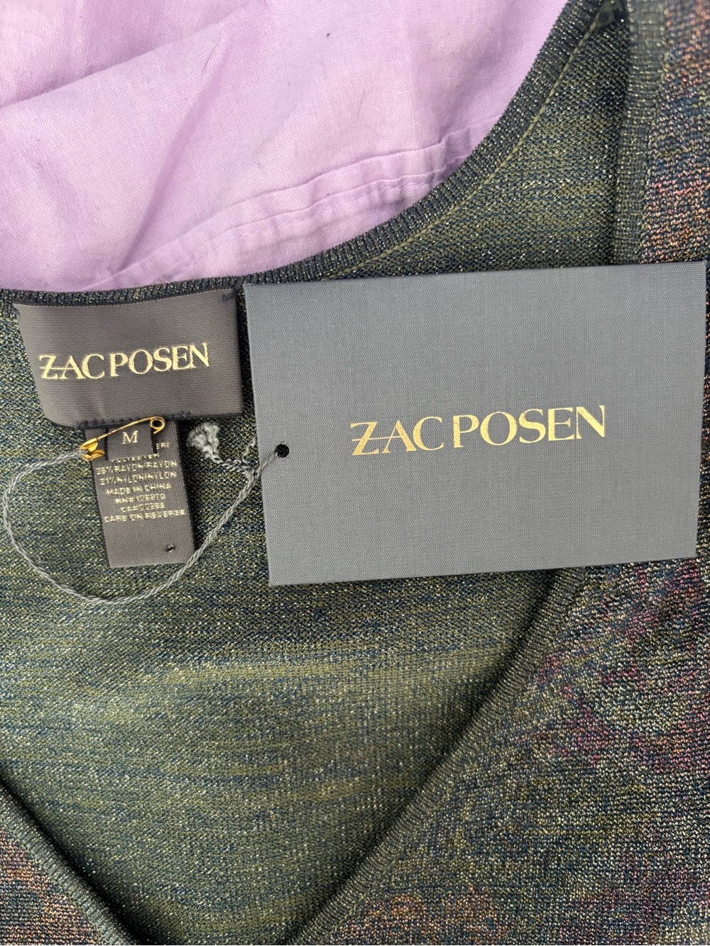 Zac Posen Blue Printed Midi Dress - Picture 2 of 11